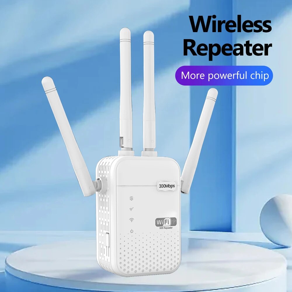 Smart Home Router - 300Mbps Wireless WiFi Repeater 2.4G Signal