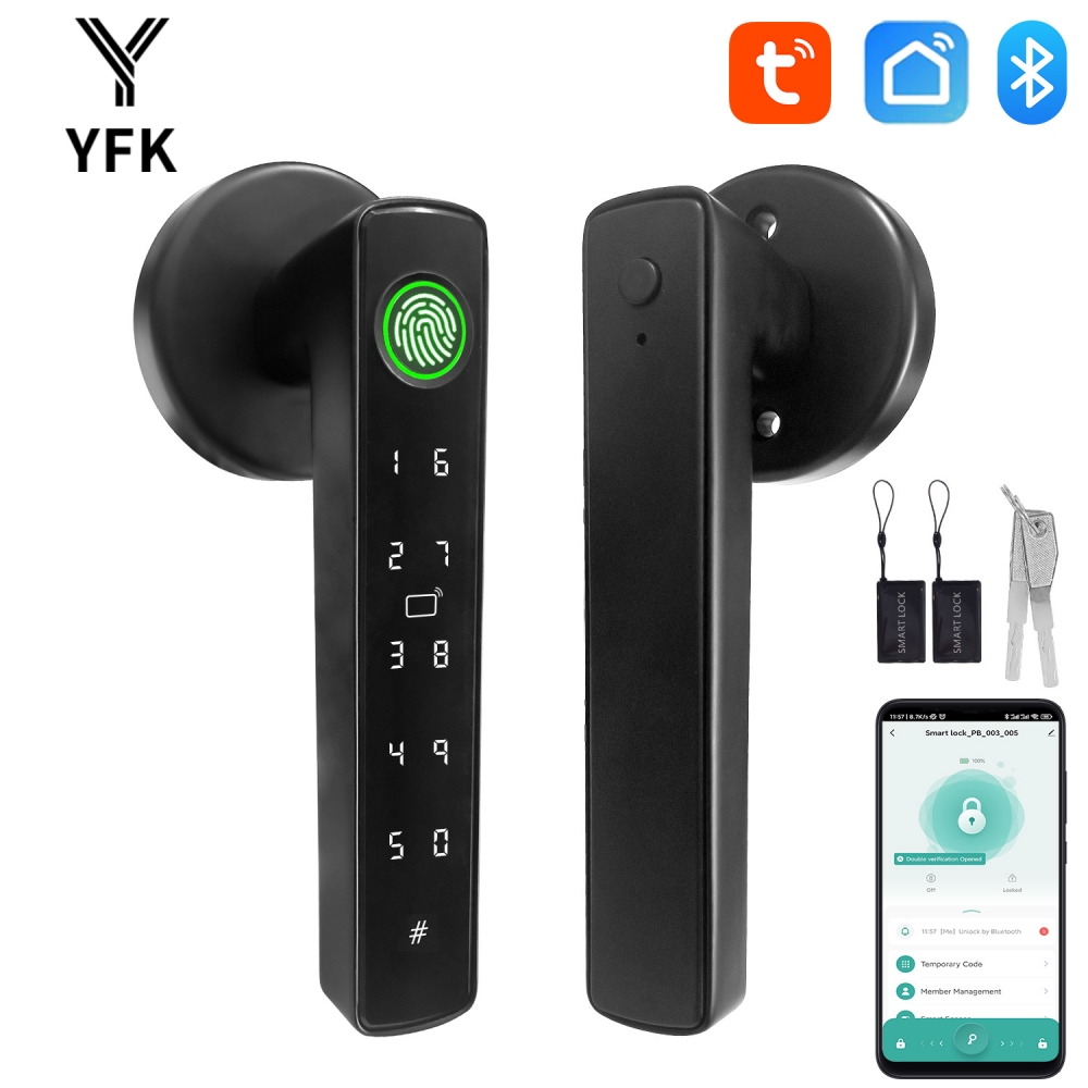 Smart Home Interior - YFK Tuya 5-in-1 Smart Door Handle