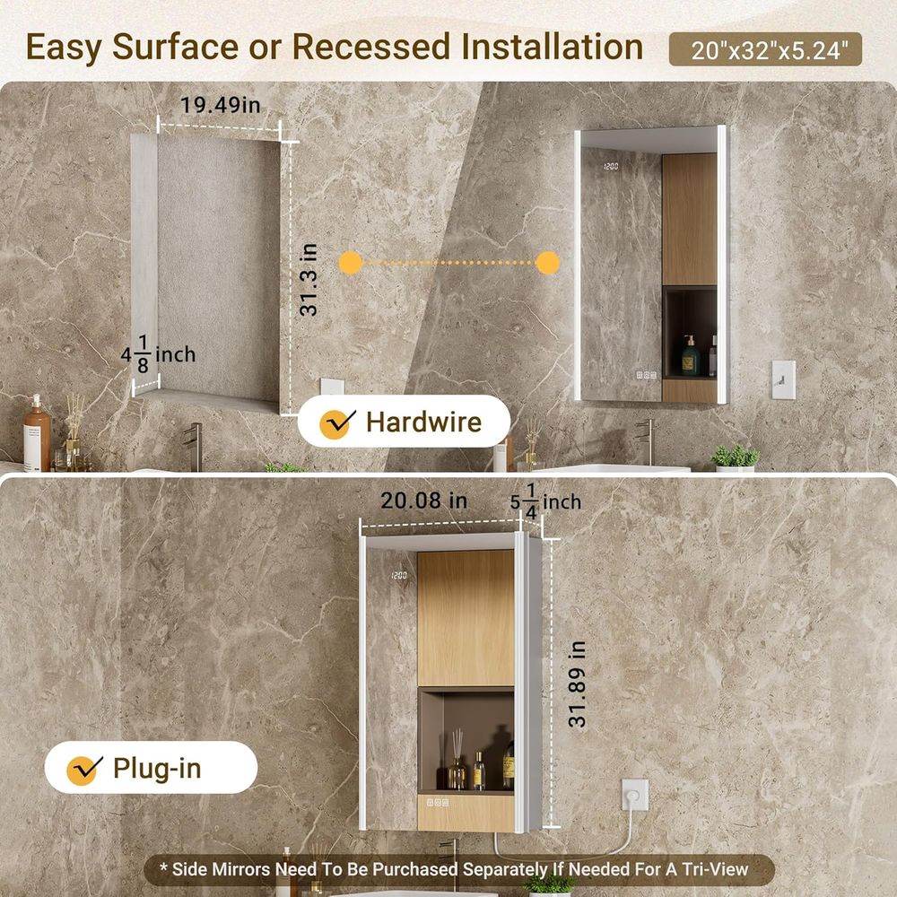 20x32 Lighted Medicine Cabinet - đánh giá và giá Smart Home Living