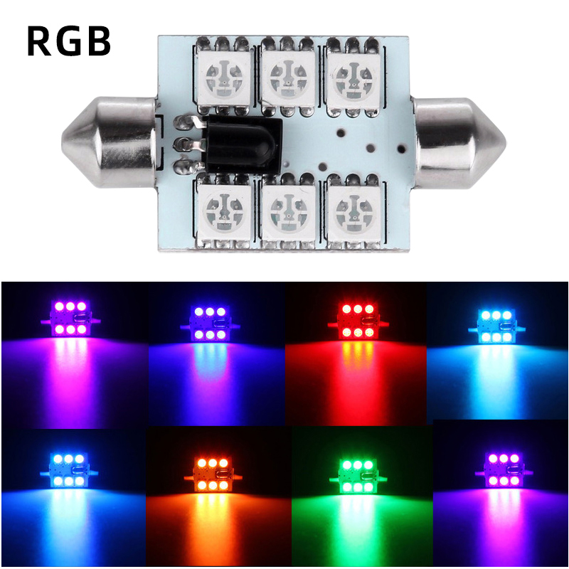 2Pcs LED C5W Festoon Roof  C10 - đánh giá và giá Voice Control Light Bulb