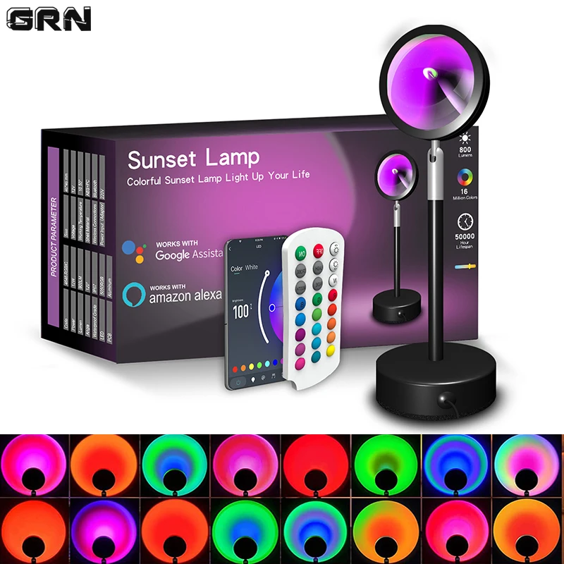 Smart LED Sunset Lamp Colorful - đánh giá và giá Smart Home Integration