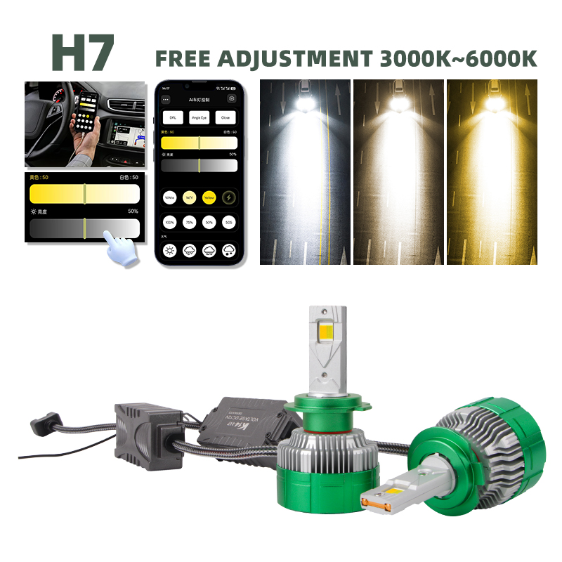 Best Seller H8 H7 Led Headligh - đánh giá và giá Voice Control Light Bulb