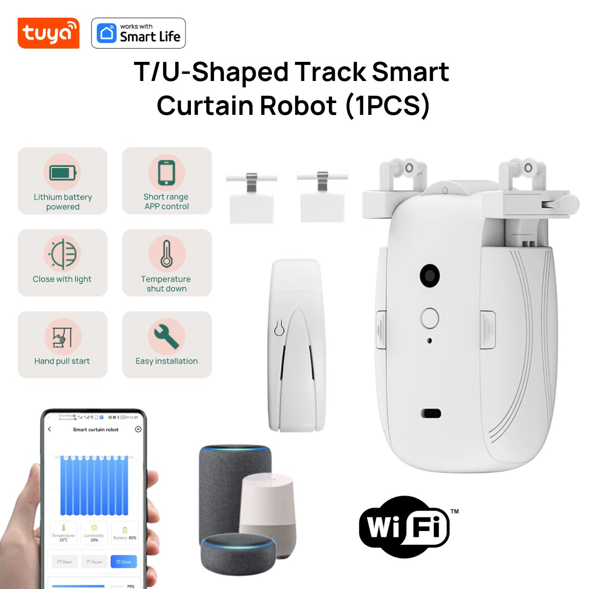 Tuya Smart WiFi Curtain Robot  - đánh giá và giá Smart Home Hub