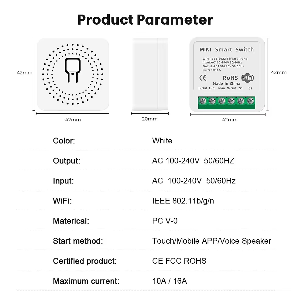Mini 16A WiFi Switch Smart Lif - đánh giá và giá Smart Home Miniature