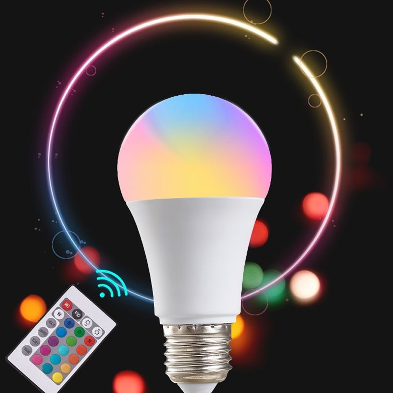 E27 220V 16 Colors RGB Bulb LE - đánh giá và giá Voice Control Light Bulb