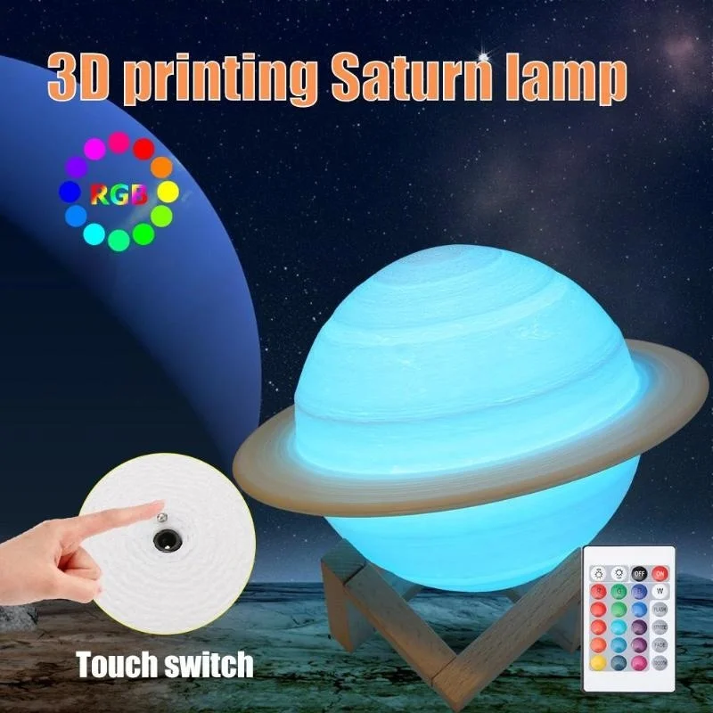 Đèn Ngủ LED 3D In Sao Thổ Đèn  - đánh giá và giá Voice Control Light Bulb