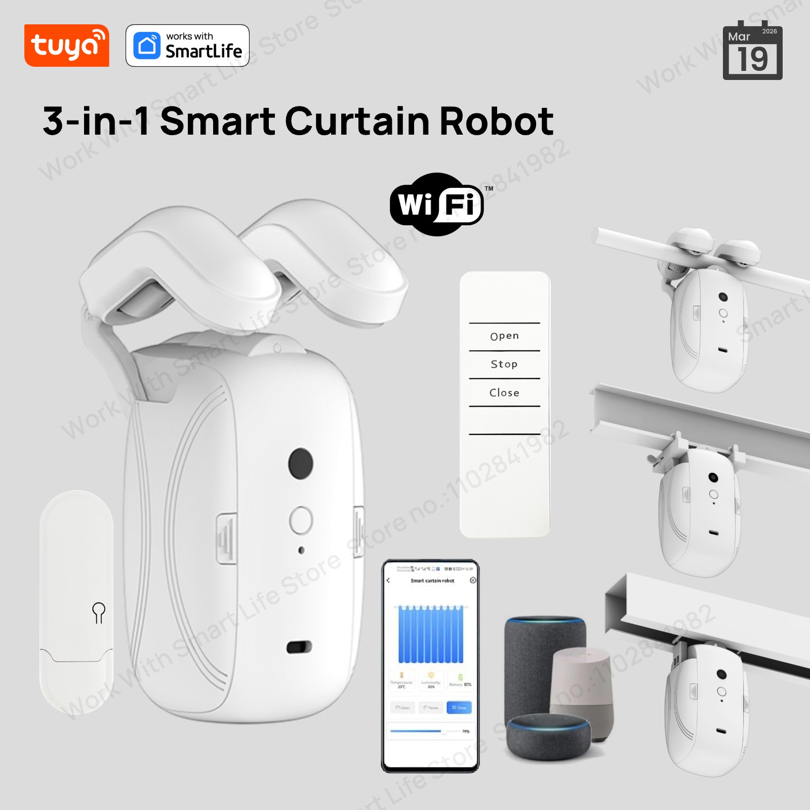 1/2PCS Tuya Smart WiFi Curtain - đánh giá và giá Smart Home Hub