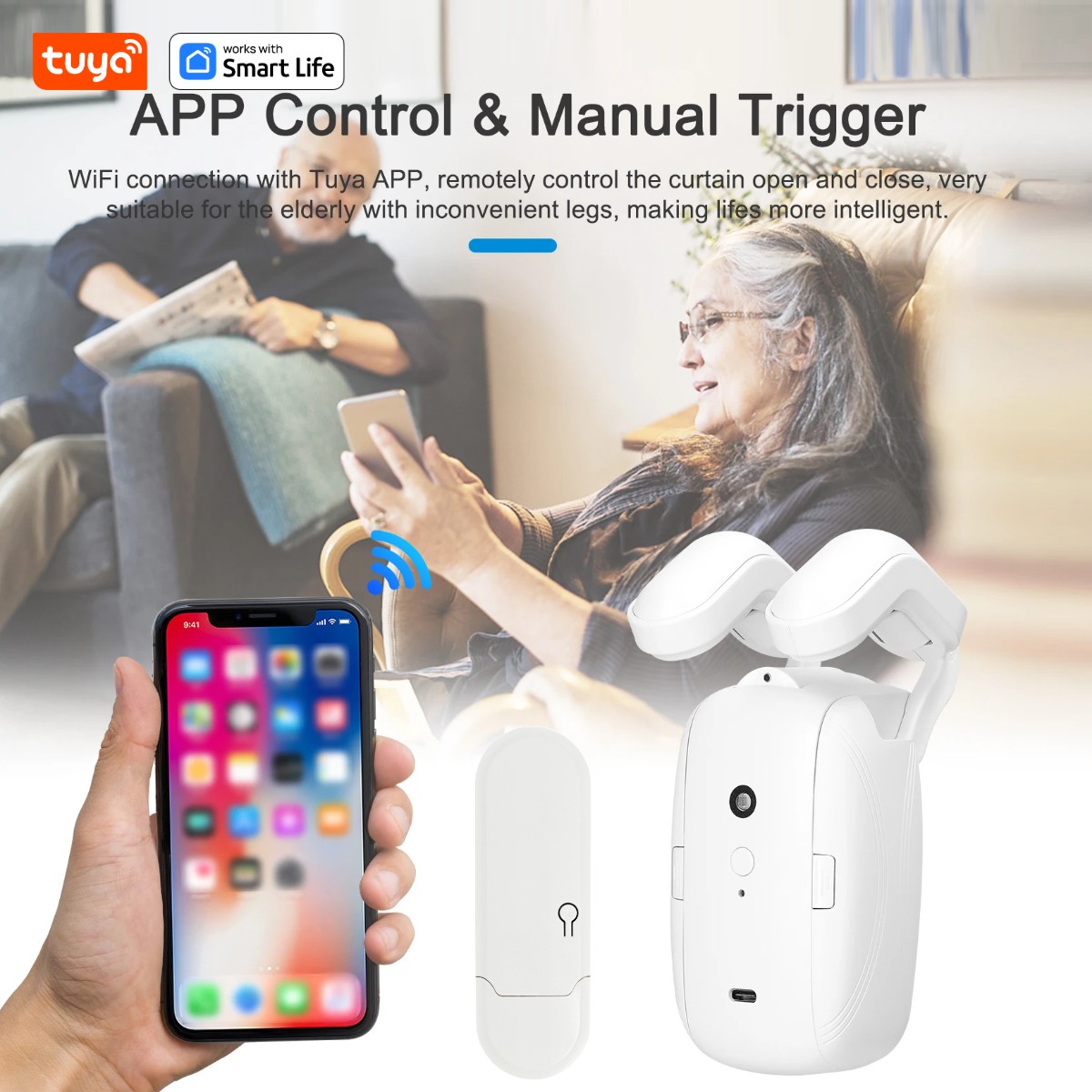 1/2PCS Tuya Smart WiFi Curtain - đánh giá và giá Smart Home Hub