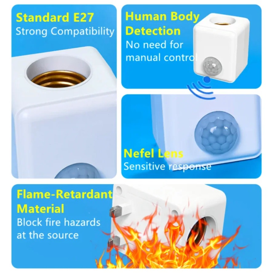 E27 PIR Motion Sensor Led Swit - đánh giá và giá Voice Control Light Bulb