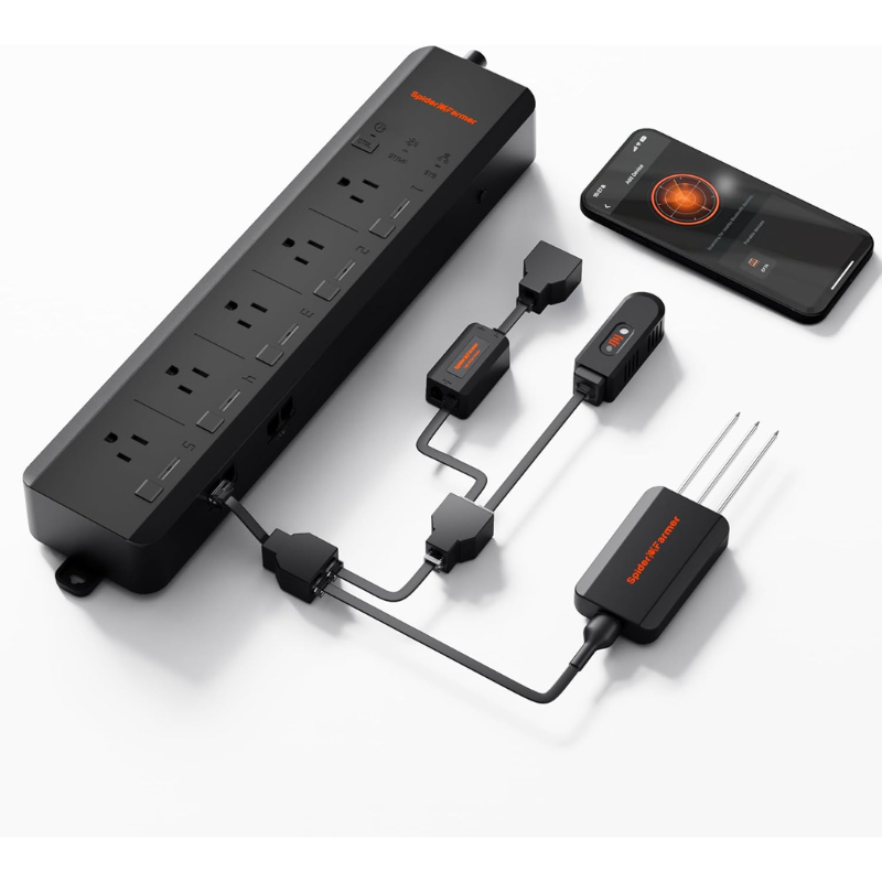 Spider Farmer 5 AC Smart APP-B - đánh giá và giá Smart Power Strip