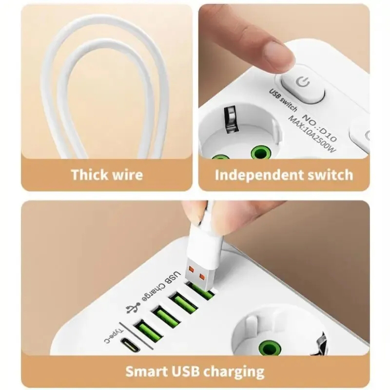 Smart 6-Socket Power Strip 2M  - đánh giá và giá Smart Power Strip