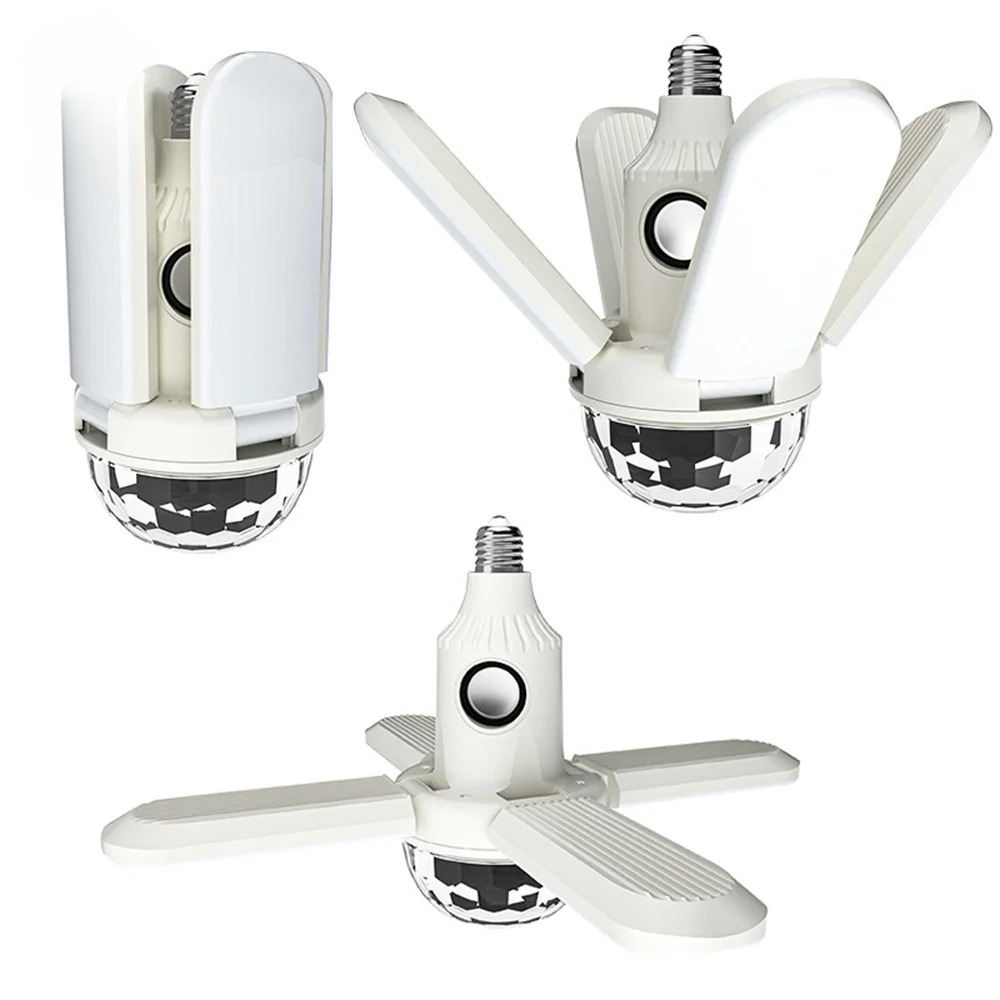 E27 LED Bulb Fan Four-leaf Bla - đánh giá và giá Voice Control Light Bulb
