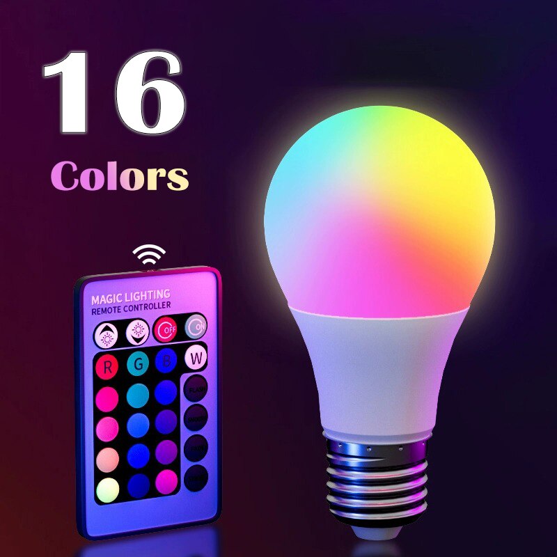 16 Colors RGB Bulb LED Multico - đánh giá và giá Voice Control Light Bulb