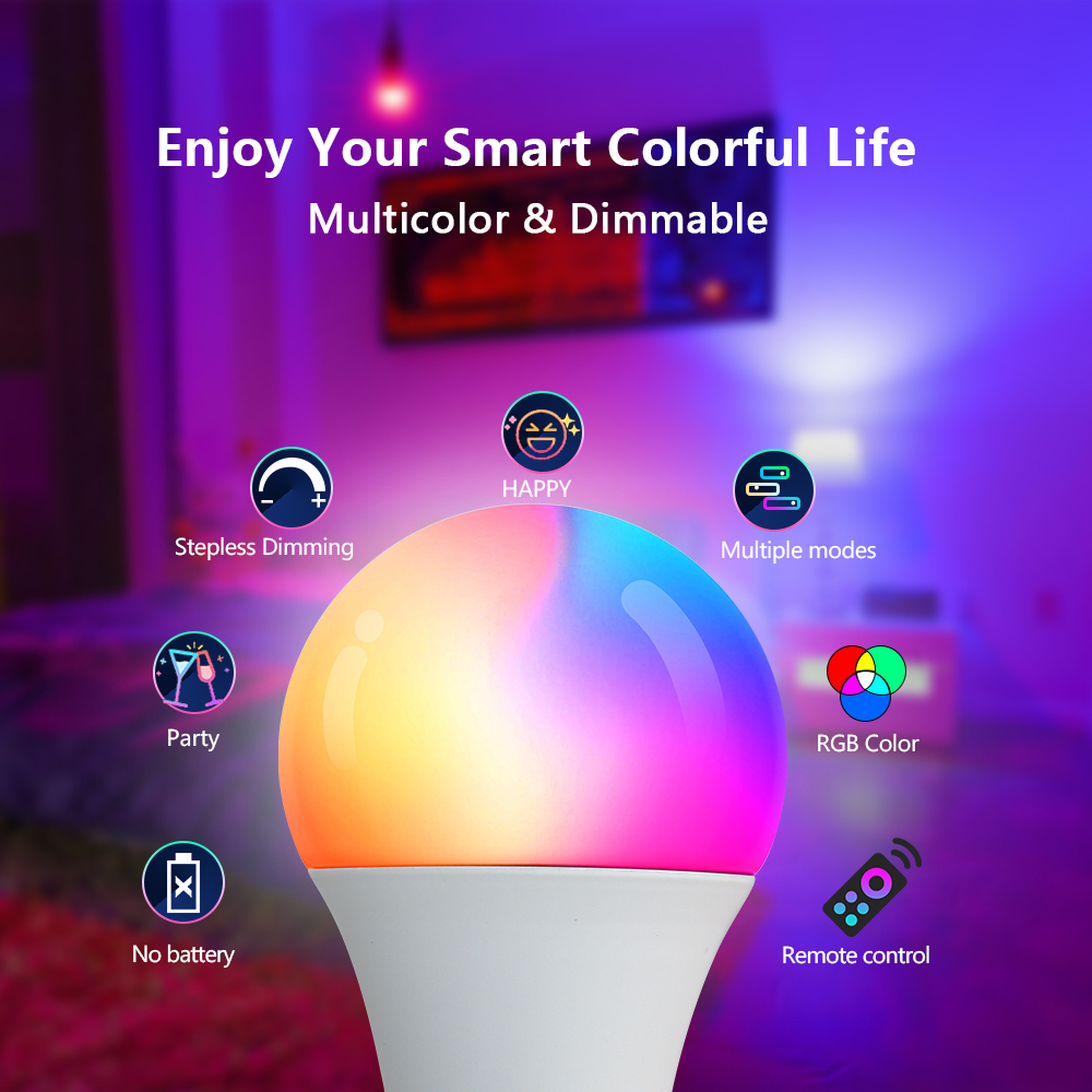 16 Colors RGB Bulb LED Multico - đánh giá và giá Voice Control Light Bulb